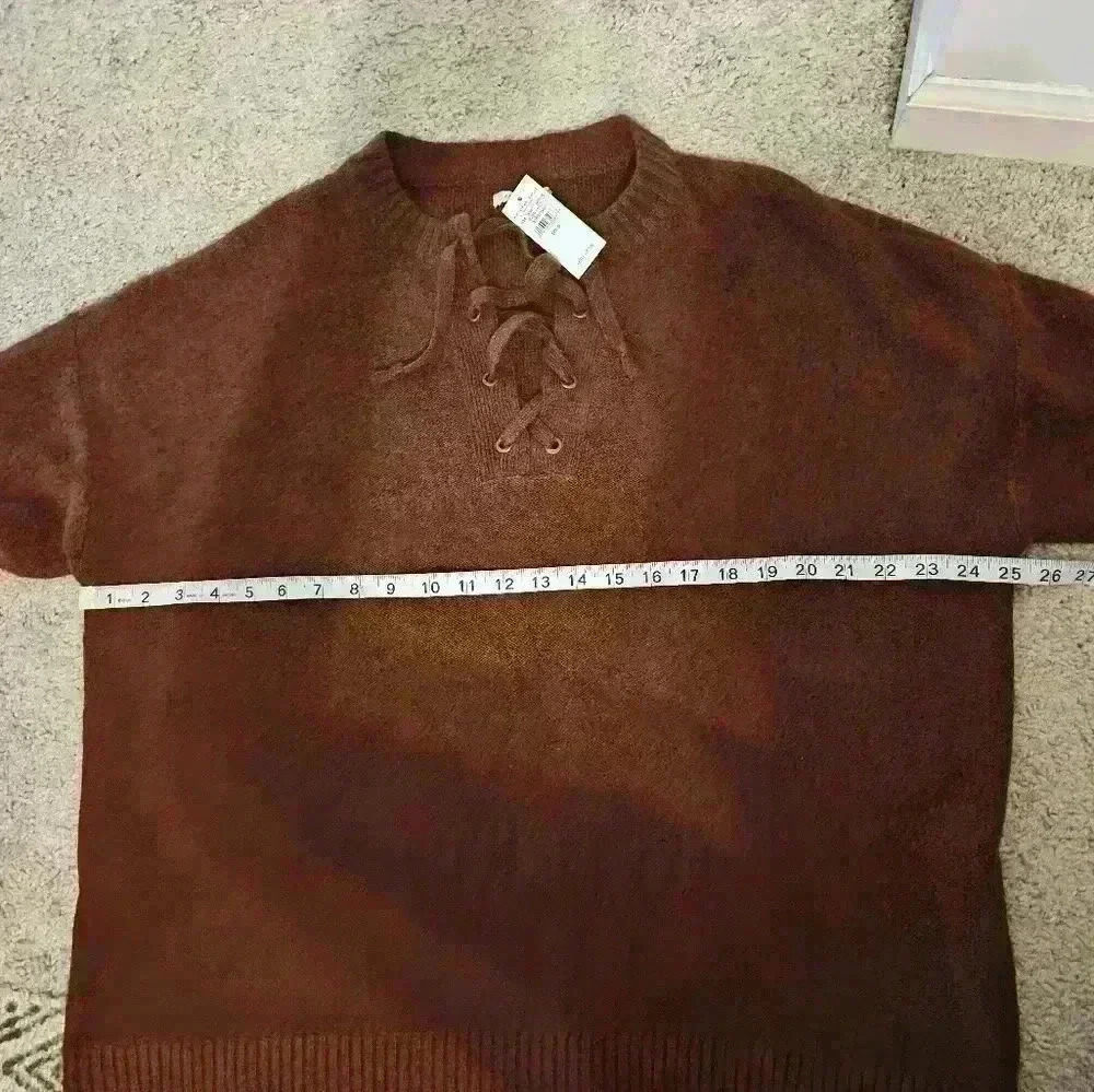 American Eagle Long Sleeve NWT Maroon Sweater Oversized S - Picture 5 of 6